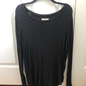 Abercrombie & Fitch Dark Grey Long Sleeve Top